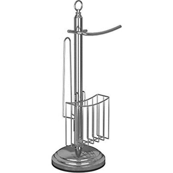 Nu Steel NuSteel TGC13BLH Standing Toilet Tissue Holder Chrome Finish with Black Mosaic TGC13BLH - main